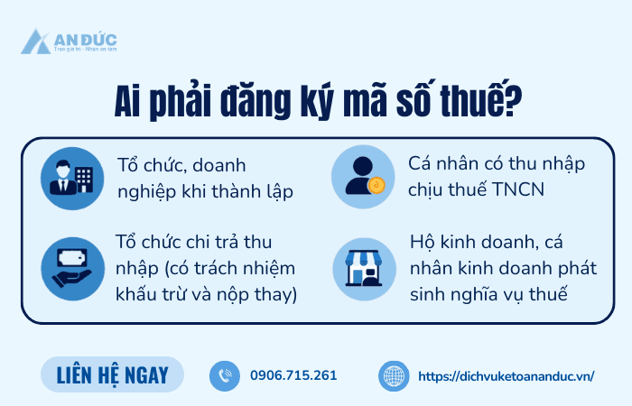 Đại lý thuế An Đức Ai phải đăng ký mã số thuế - Đại lý thuế An Đức