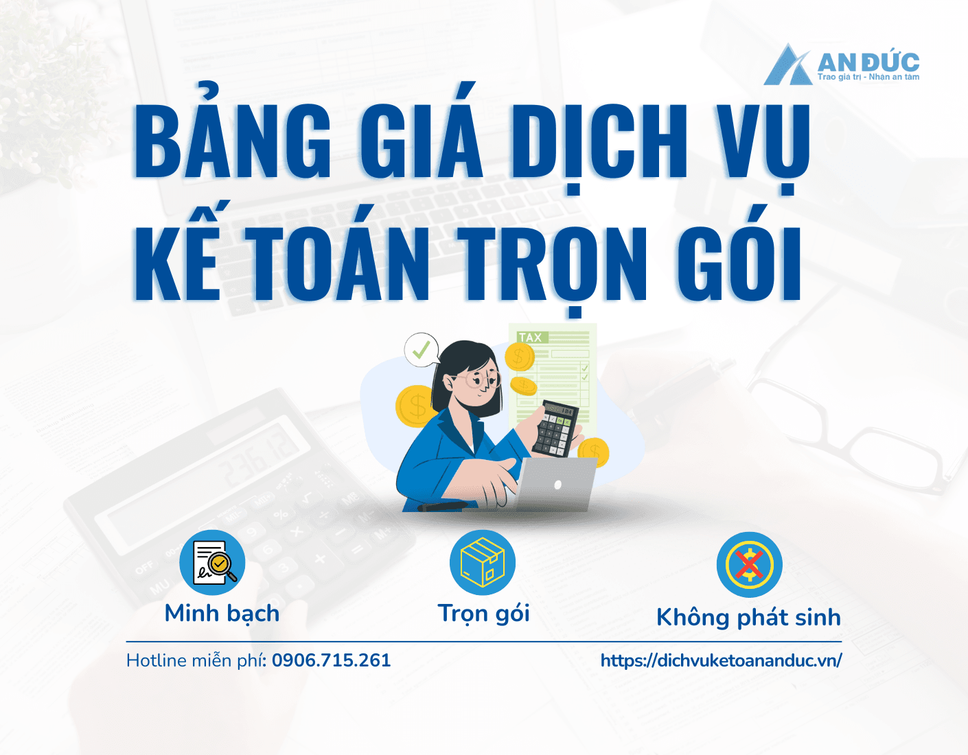 Bảng giá dịch vụ kế toán trọn gói