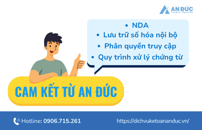 Đại lý thuế An Đức Cam kết bảo mật - Dịch vụ kế toán cho Startup
