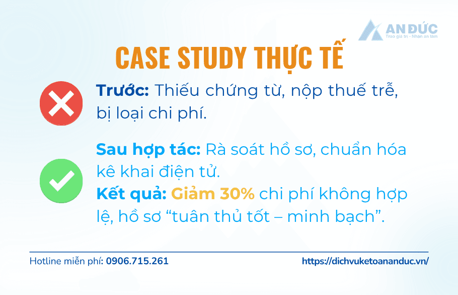 Đại lý thuế An Đức Case study - Kinh nghiệm làm việc với đại lý thuế chuyên nghiệp