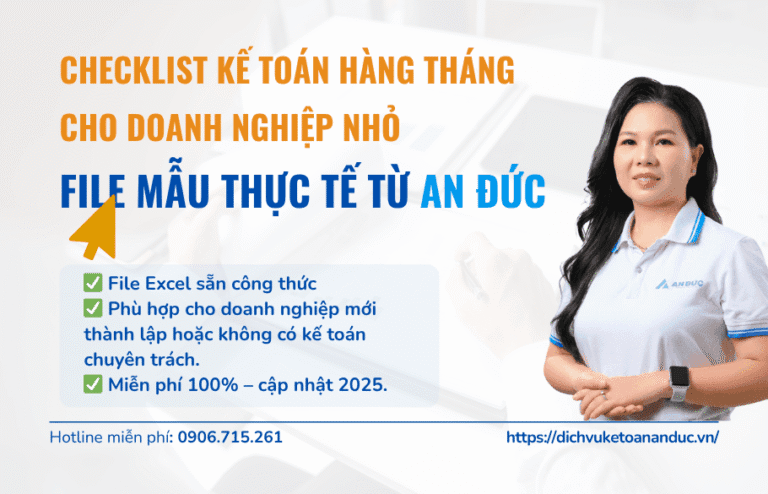 Đại lý thuế An Đức Checklist kế toán Đại lý thuế An Đức