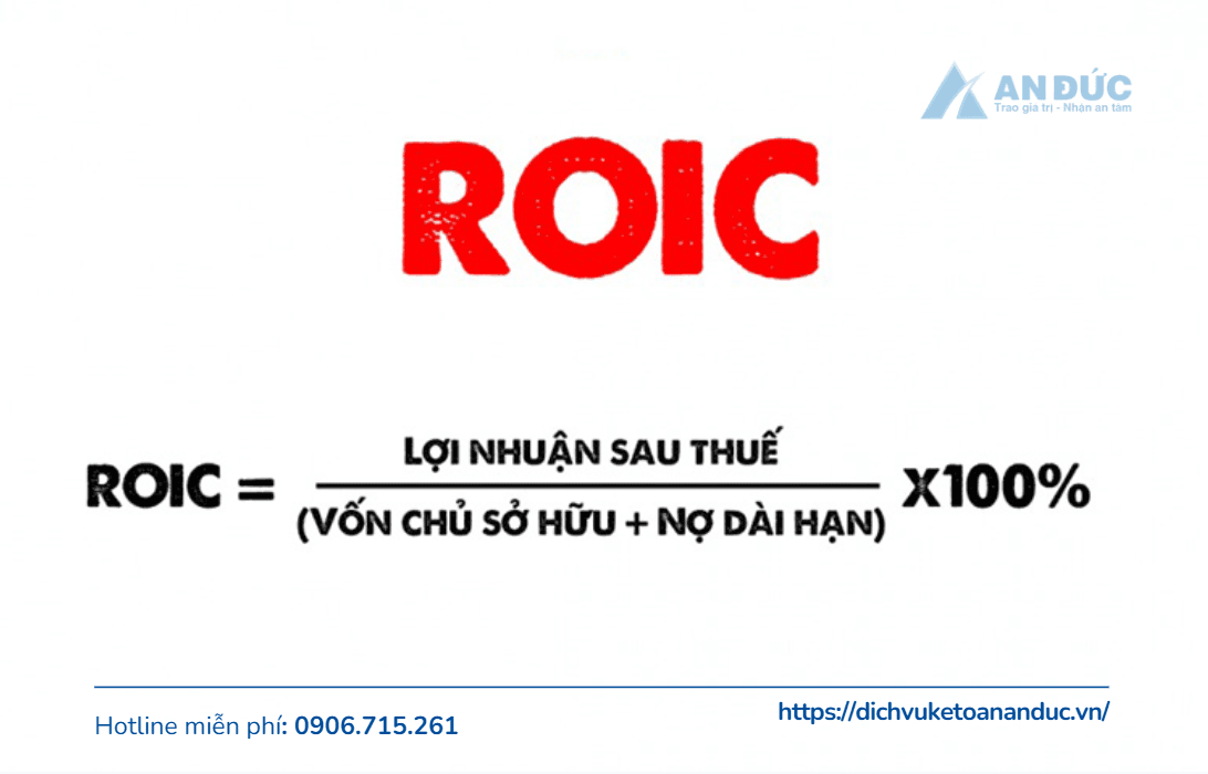 Đại lý thuế An Đức Công thức tính chỉ số ROIC