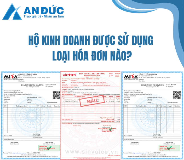 Đại lý thuế An Đức Hộ kinh doanh được sử dụng loại hóa đơn nào