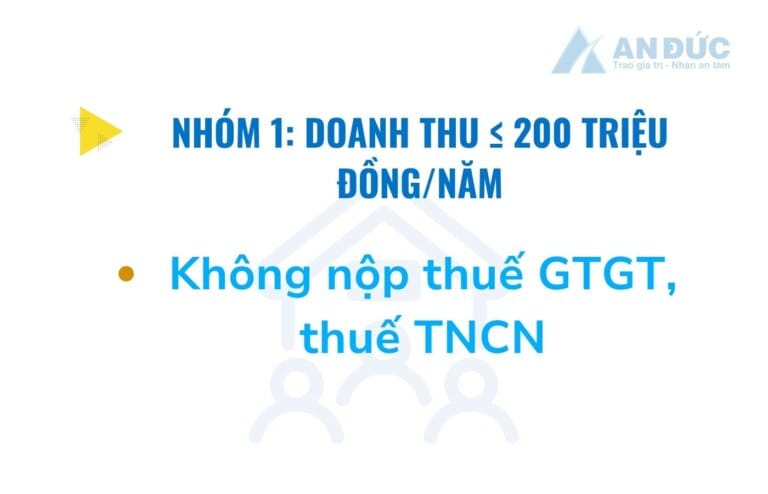 Đại lý thuế An Đức Hộ kinh doanh gia đình nhóm 1 - An Đức