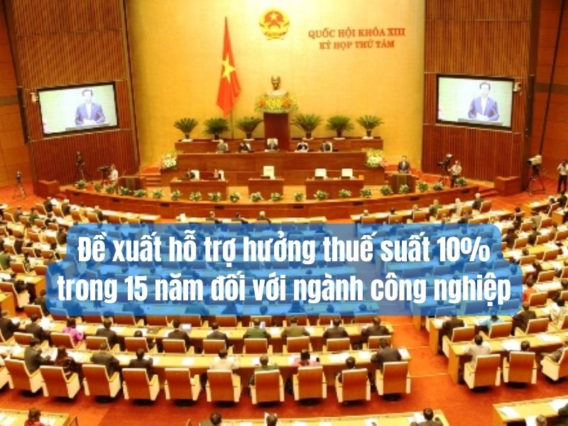 Hỗ trợ thuế suất 10% đối với ngành công nghiệp