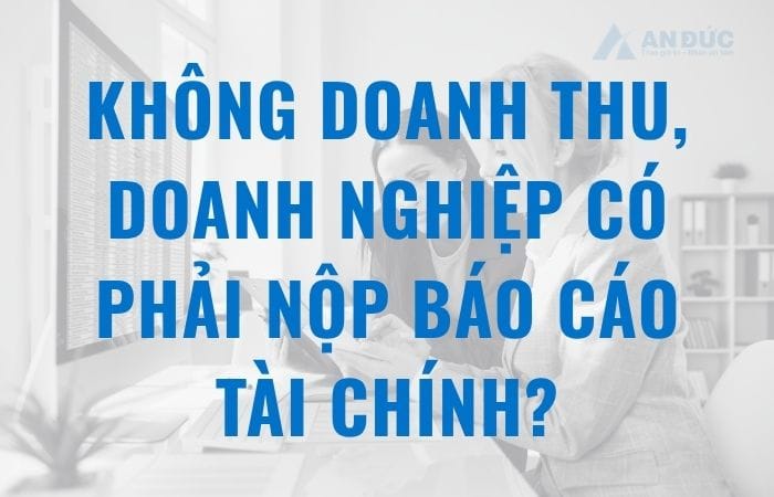Không doanh thu, doanh nghiệp có phải nộp báo cáo tài chính - An Đức