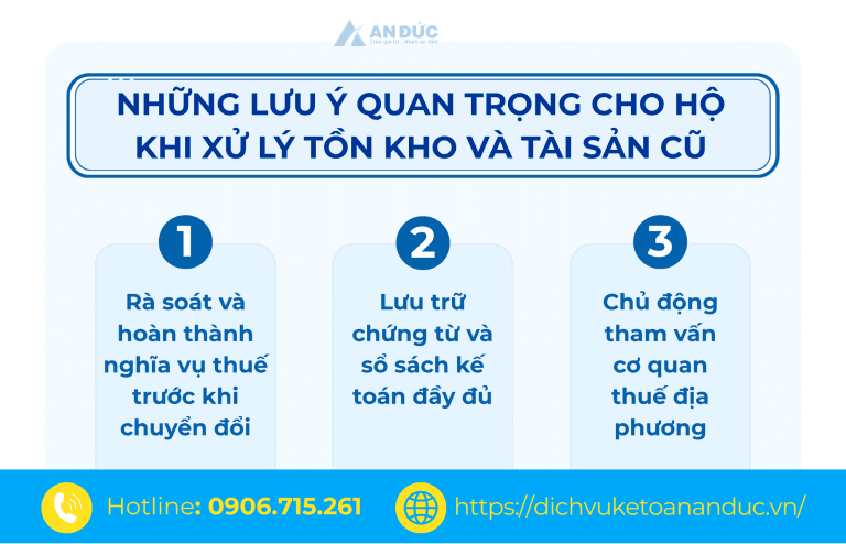 Những lưu ý quan trọng cho hộ khi xử lý tồn kho và tài sản cũ - An Đức