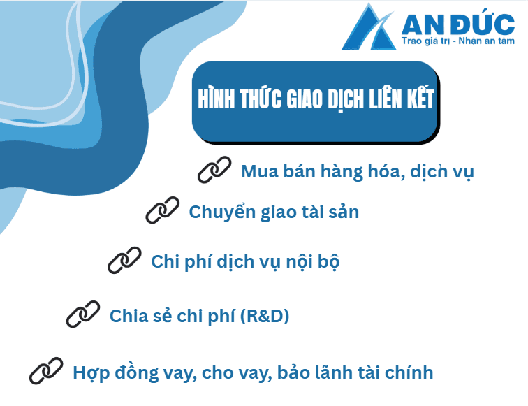 Đại lý thuế An Đức Một số hình thức giao dịch liên kết phổ biến