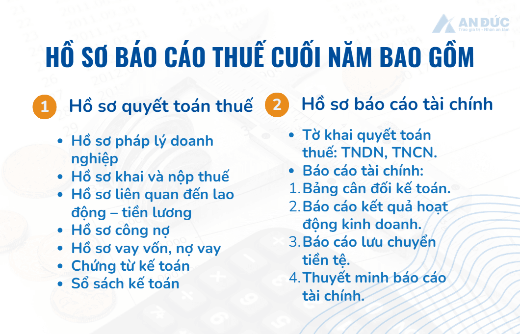 Đại lý thuế An Đức Hồ sơ báo cáo thuế cuối năm