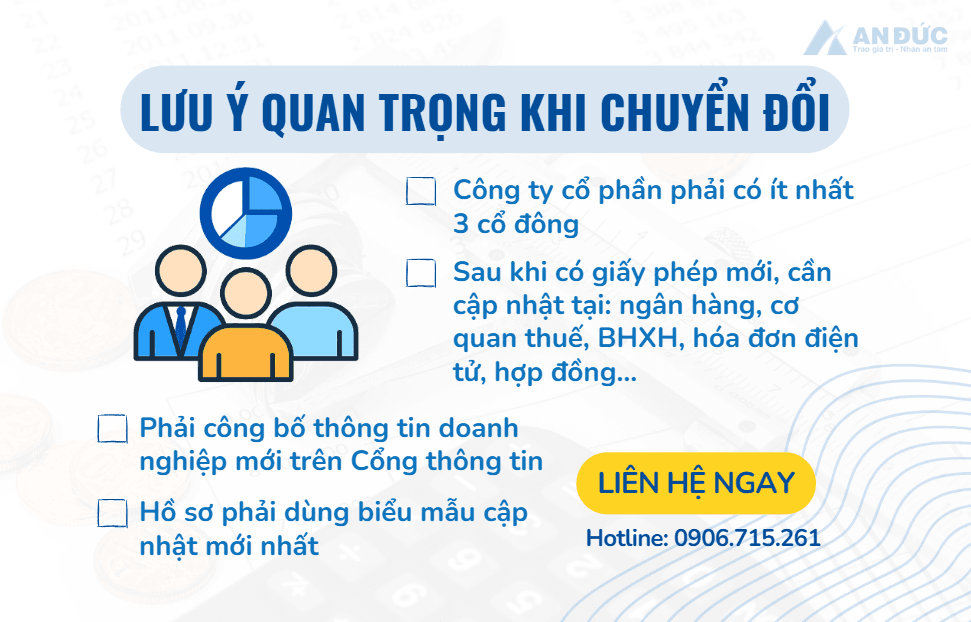 Đại lý thuế An Đức Lưu ý quan trọng khi chuyển đổi công ty