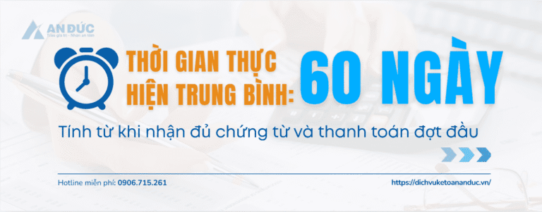 Thời gian hoàn thiện sổ sách kế toán - Đại lý thuế An Đức
