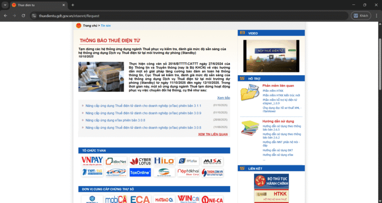 Đại lý thuế An Đức Thông tin tài khoản thuế điện tử cho DN nhỏ