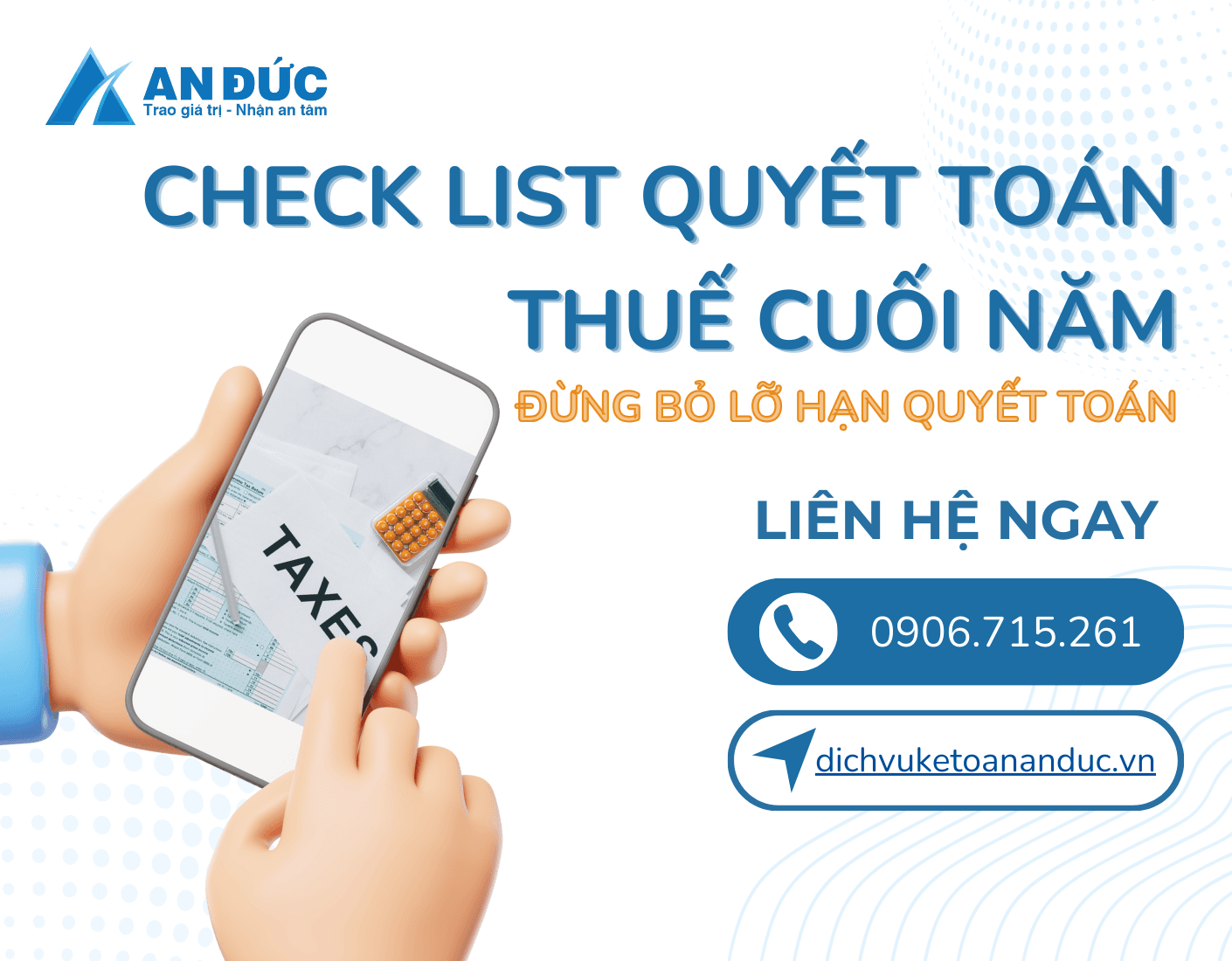 Đại lý thuế An Đức Checklist quyết toán thuế cuối năm
