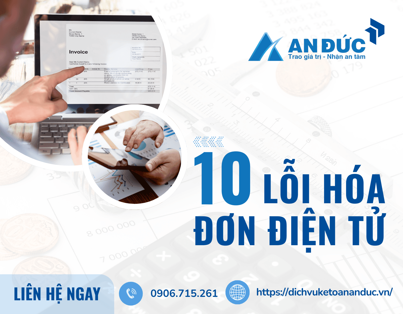 Đại lý thuế An Đức 10 lỗi hóa đơn điện tử