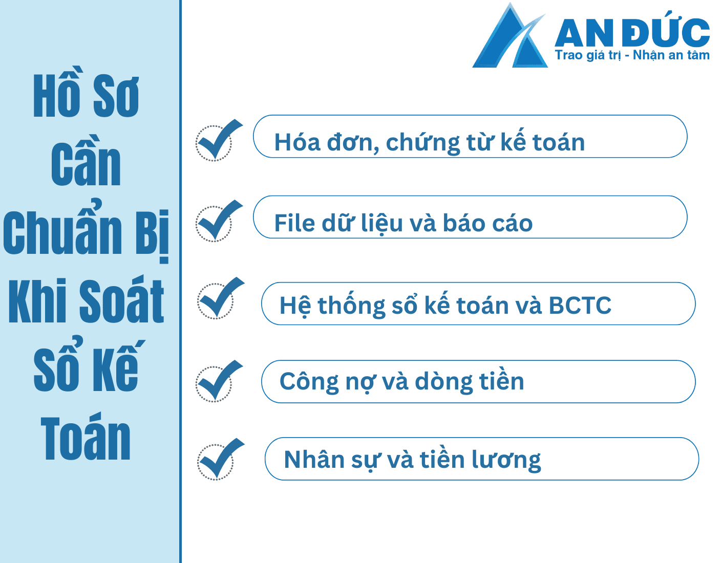 Đại lý thuế An Đức Cần chuẩn bị những gì khi soát sổ sách kế toán