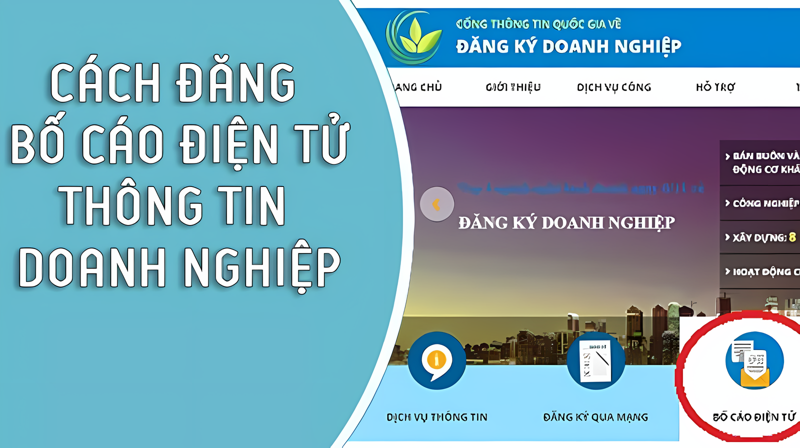 Cách đăng bố cáo điện tử thông tin doanh nghiệp